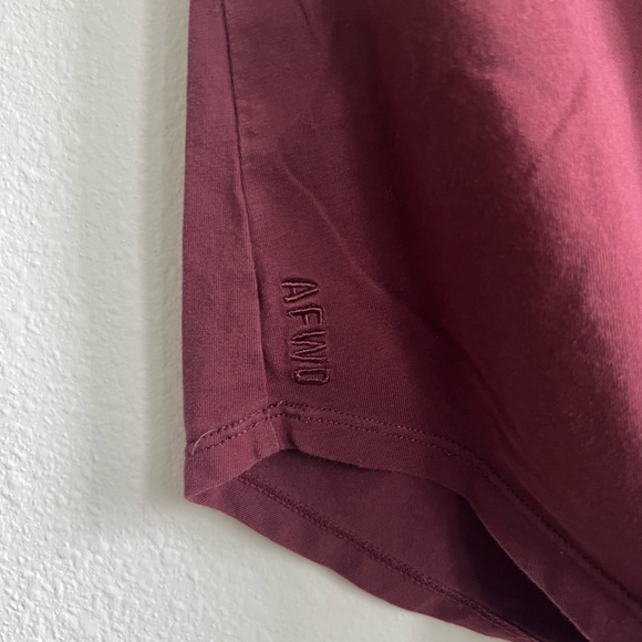 Maroon Pocket Scoop T-Shirt - Picture 2 of 5